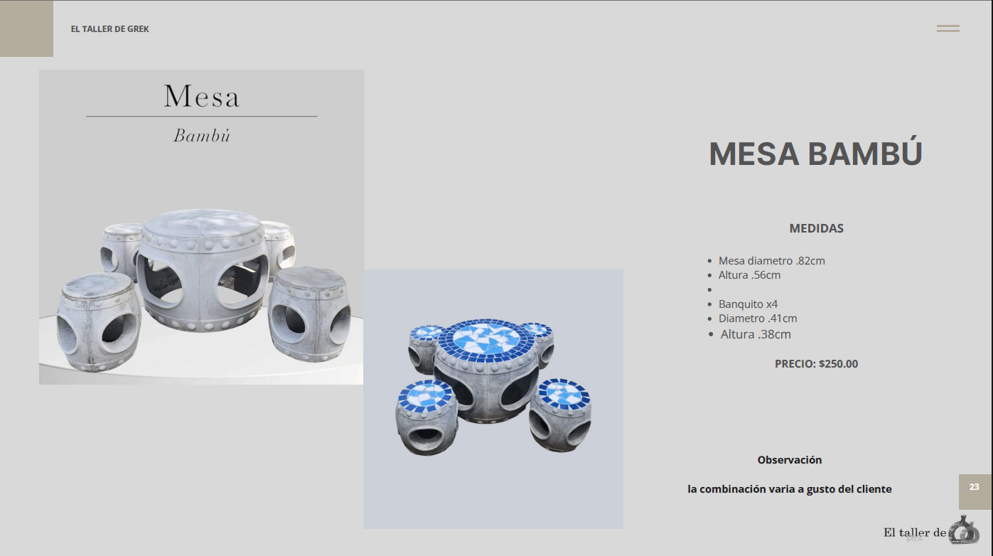 Mesa Bambú