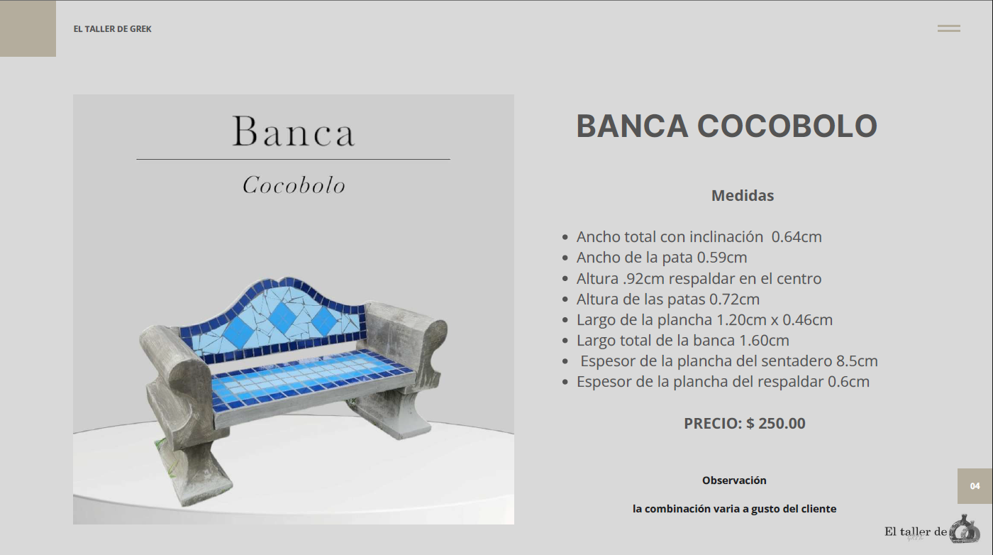 Banca Cocobolo